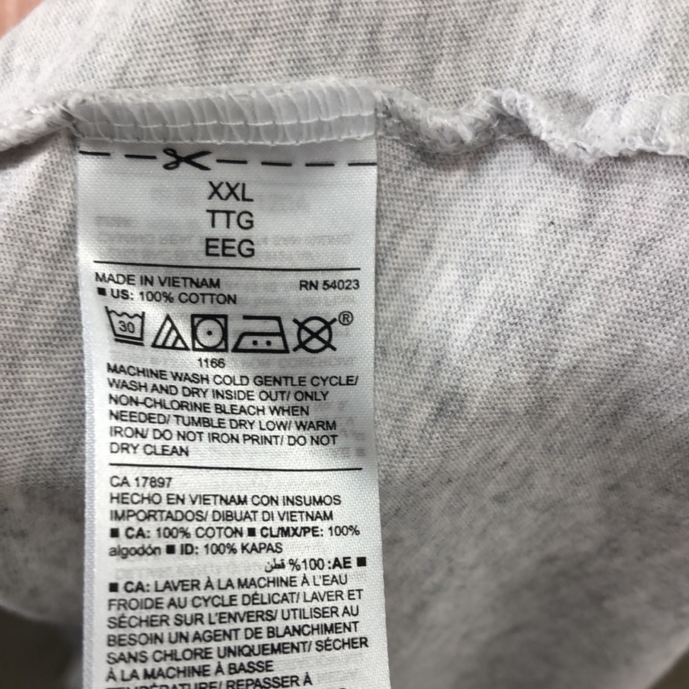 Old Navy Short Sleeve Gray Cotton Graphic Tee Beach Themed Curved Hem Size XXL - Picture 5 of 6